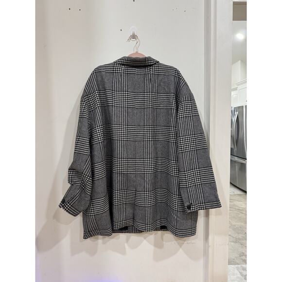 Madewell Plaid Houndstooth 4x Coat Heritage Wool Blend Old Money City Class - Picture 6 of 6